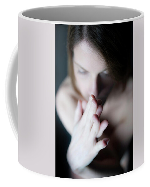 Yoga Coffee Mug featuring the photograph Pray by Marian Tagliarino