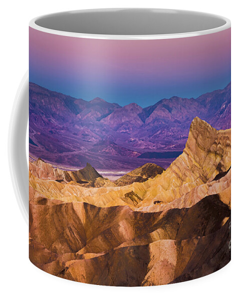 Death Valley National Park Coffee Mug featuring the photograph Pre-dawn at Zabriskie Point, Death Valley, California by Neale And Judith Clark