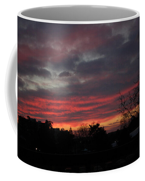 Morning Coffee Mug featuring the photograph Predawn Sky with Amazing Array of Colors February 20 2021 by Miriam A Kilmer