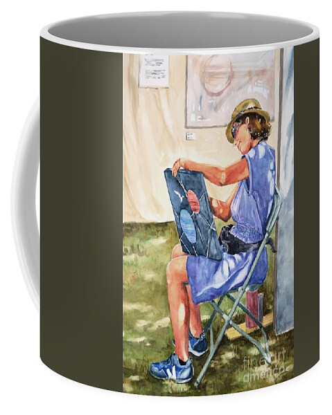 Artist Coffee Mug featuring the painting Preparation by Betty M M Wong