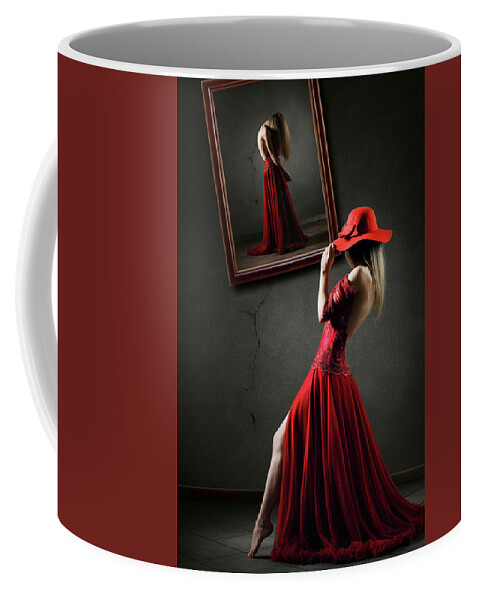 Woman Coffee Mug featuring the photograph Pretense by Johan Swanepoel
