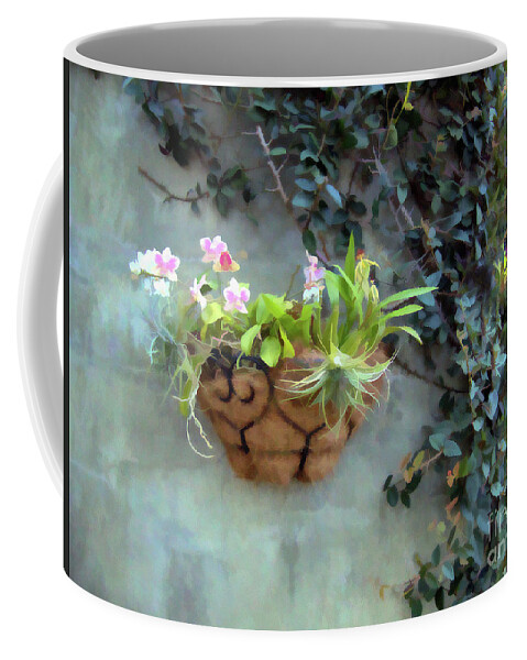 Flowers Coffee Mug featuring the digital art Pretty Flower Basket by Amy Dundon