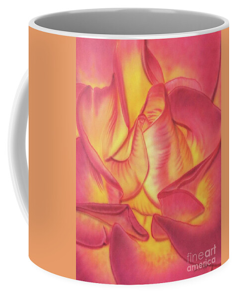 Wall Art Coffee Mug featuring the painting Pretty In Pink by Chris Naggy