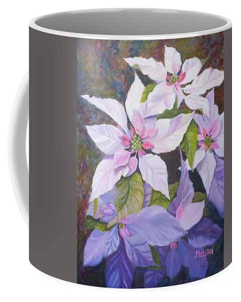 Pink Coffee Mug featuring the painting Pretty in Pink by Megan Collins