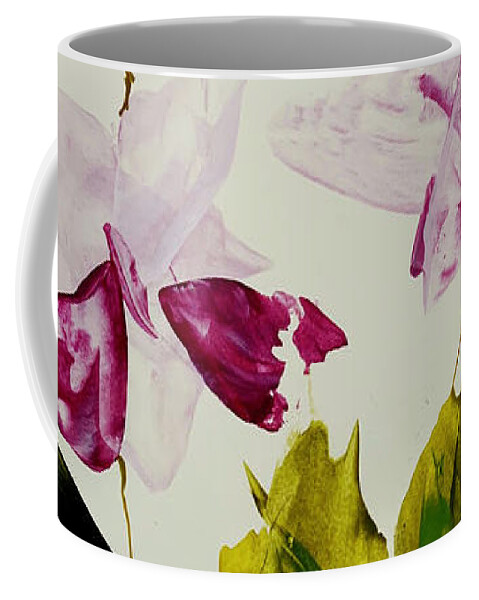 Encaustic Coffee Mug featuring the painting Pretty in Pink by Tommy McDonell