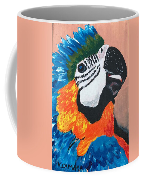 Pets Coffee Mug featuring the painting Pretty Polly by Kathie Camara