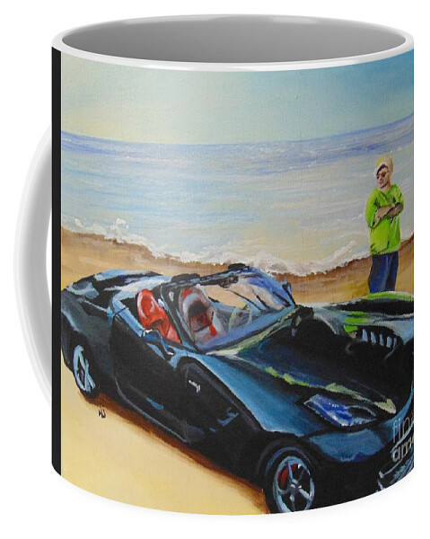 Car Coffee Mug featuring the painting Pride and Joy by Saundra Johnson