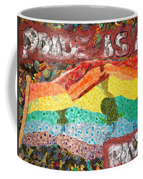 Pride Is A Riot Coffee Mug featuring the tapestry - textile Pride Is A Riot by Apanaki Temitayo M