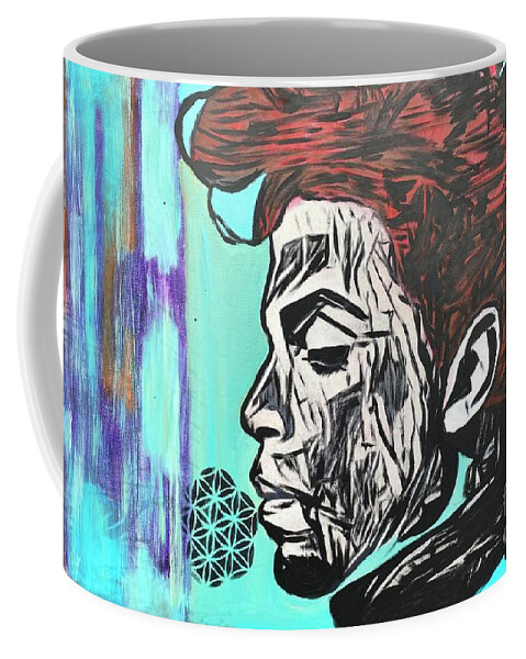 Prince Coffee Mug featuring the painting Prince by Jayime Jean