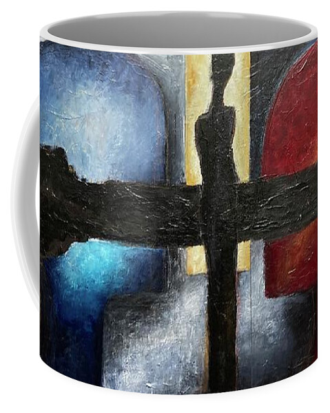 Figures Coffee Mug featuring the painting Progression 1B by David Euler