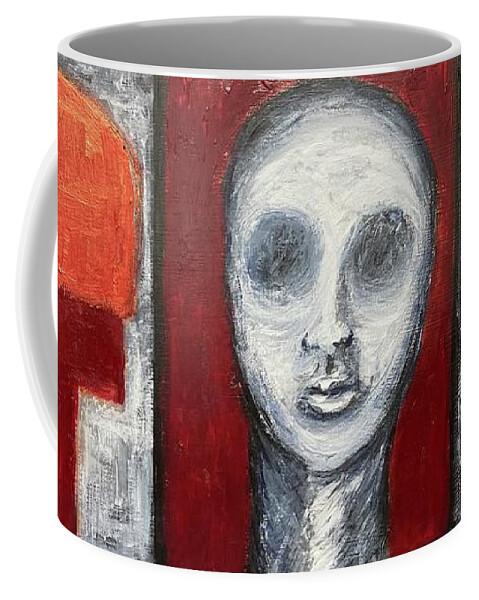 Head Coffee Mug featuring the painting Progression 2 by David Euler