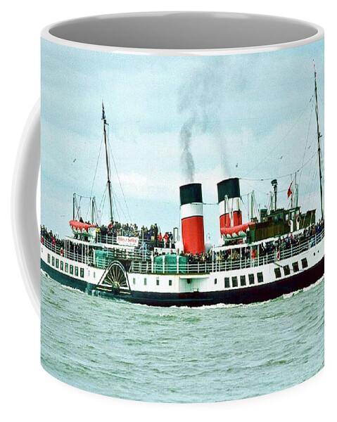  Coffee Mug featuring the photograph PS Waverley Paddle Steamer 1977 by Gordon James