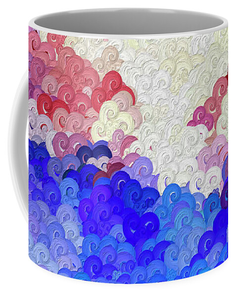 Red Coffee Mug featuring the painting Psalm 29 11. Blessed With Peace by Mark Lawrence