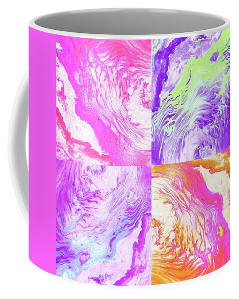 Psychedelia Coffee Mug featuring the painting Psychedelia a la Warhol by Sylvia Brallier