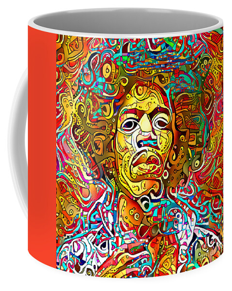 Wingsdomain Coffee Mug featuring the photograph Psychedelic 60s Jimi Hendrix Psychedelic Acid Trip 20210831 by Wingsdomain Art and Photography