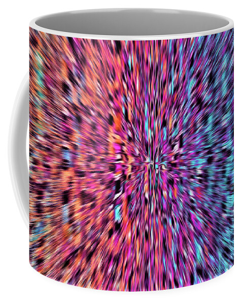 Abstract Coffee Mug featuring the digital art Psychedelic - Trippy Optical Illusion by Ronald Mills