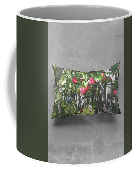  Coffee Mug featuring the mixed media Puerto Rico Flowers Pillow by Nancy Graham