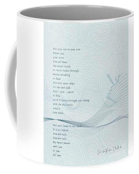 Poem Coffee Mug featuring the digital art Pulse by Jennifer Preston
