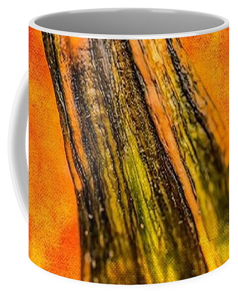Pumpkin Coffee Mug featuring the painting Pumpkin Stalk by Juliette Becker