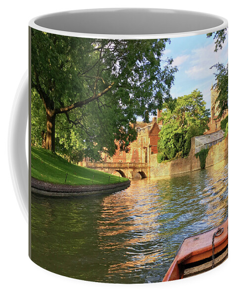 Punting On River Cam Coffee Mug featuring the photograph Punting on River Cam by Jean Noren