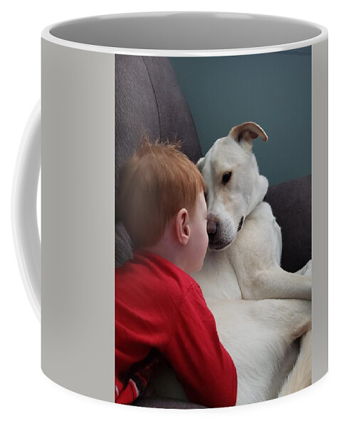 Baby Coffee Mug featuring the photograph Puppy Love by Judy Stepanian