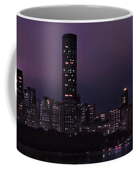 City Coffee Mug featuring the photograph Purple City by Rick Nelson