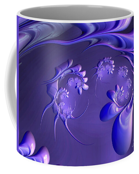 Abstract Coffee Mug featuring the photograph Purple Flowerplay by Barbara Zahno
