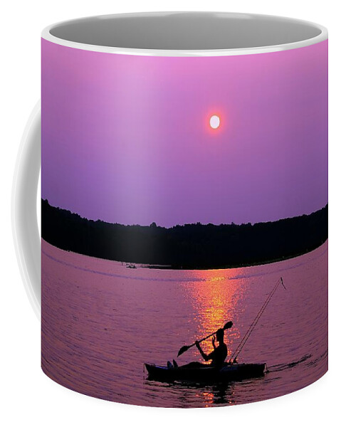 Sunset Coffee Mug featuring the photograph Purple Haze Sunset by Mary Walchuck