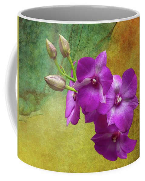 Lady Slipper Orchid Coffee Mug featuring the photograph Purple Moth Orchid by Cate Franklyn