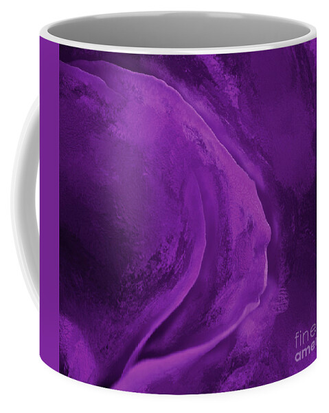 Flower Coffee Mug featuring the photograph Purple Rose Petal by George Robinson