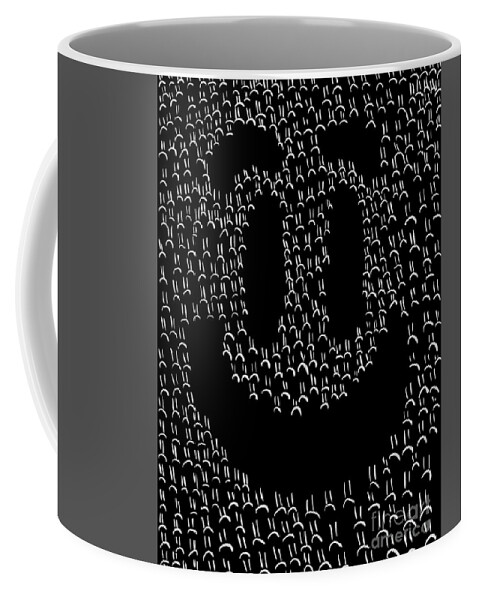 Drawing Coffee Mug featuring the digital art Put on a Happy Face by Joshua Barrios