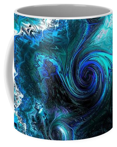 Fractal Coffee Mug featuring the digital art Qi by Mary Ann Benoit