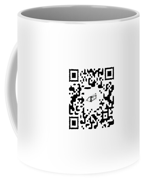 Grow Coffee Mug featuring the digital art QR code 211709 by Chris N Rohrbach