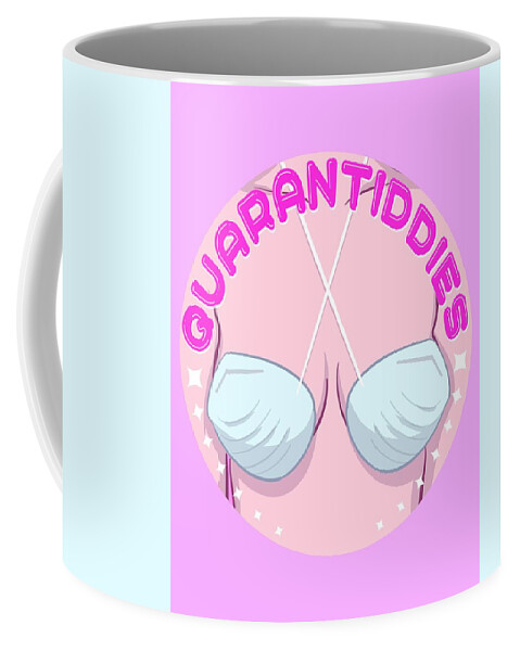 Quarantine Coffee Mug featuring the drawing Quarantiddies by Ludwig Van Bacon