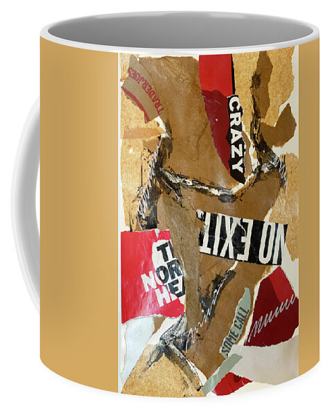 Collage Coffee Mug featuring the mixed media Quarantine Roadmap by Jessica Levant