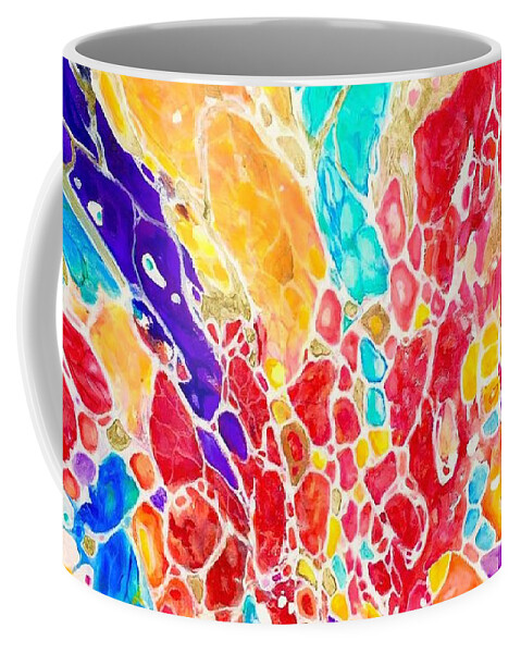 Contemporary Coffee Mug featuring the painting Queen Of Benevolence. Detail. Series Divine Feminine. Collection 5D by Helen Kagan