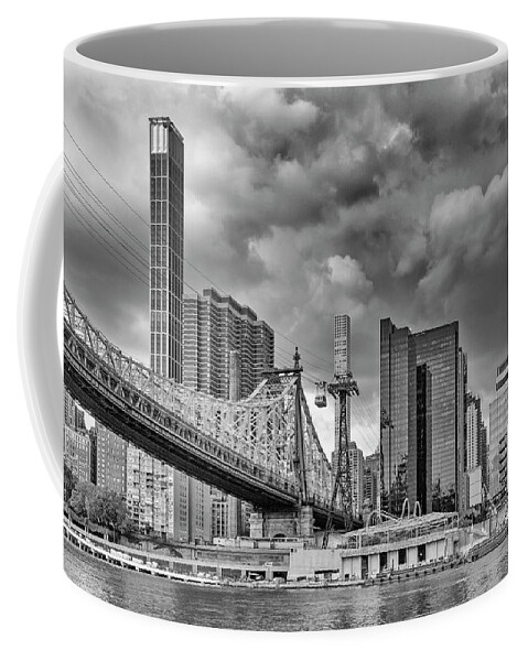 Photosbycate Coffee Mug featuring the photograph Queensboro Bridge and Clouds by Cate Franklyn