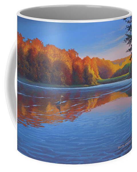 Acrylic Coffee Mug featuring the painting Quiet Breakfast by Timothy Stanford