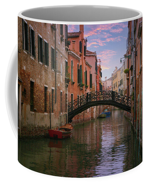 Cityscape Coffee Mug featuring the photograph Quiet Evening in Venice Italy by Lily Malor