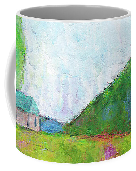 Landscape Coffee Mug featuring the painting Quiet Summer Day by Winona's Sunshyne