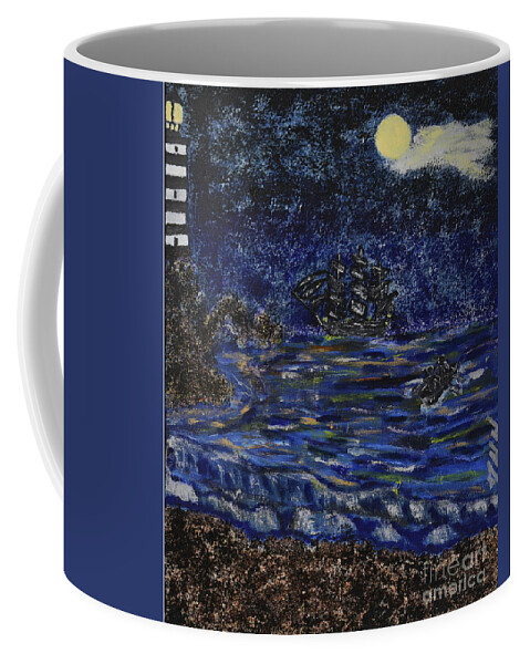 England Coffee Mug featuring the mixed media Quiet Tides by David Westwood