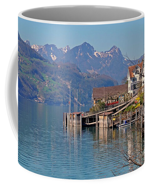 Quinten Coffee Mug featuring the photograph Quinten Walensee Switzerland by Claudia Zahnd-Prezioso