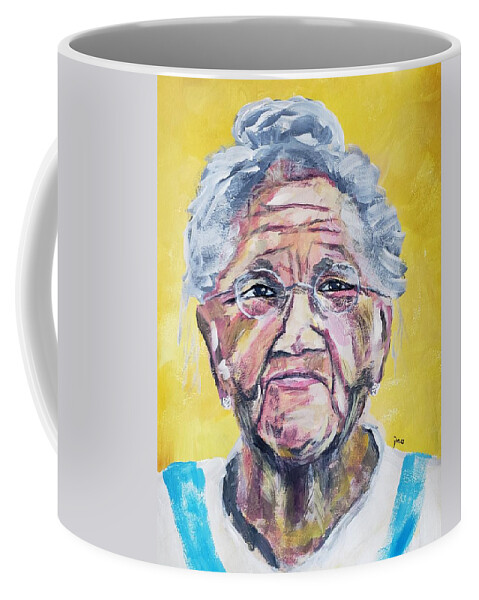 Grandmother Coffee Mug featuring the painting Quintessential Grandmother by Mark Ross
