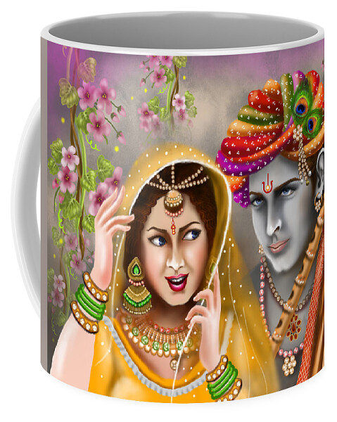 Radha Krishna the symbol of divine love Coffee Mug by Anjali Swami - Fine  Art America