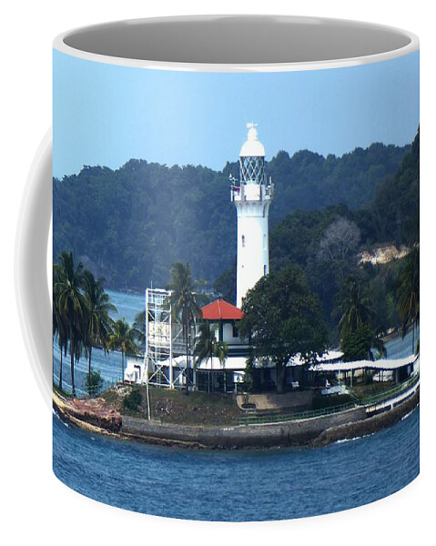 Raffles Coffee Mug featuring the photograph Raffles Lighthouse by Ocean View Photography