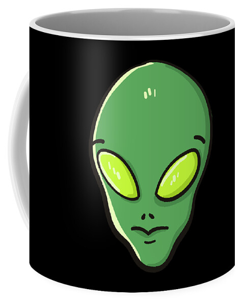 Aliens Coffee Mug featuring the digital art Raid Area 51 Alien Head by Flippin Sweet Gear
