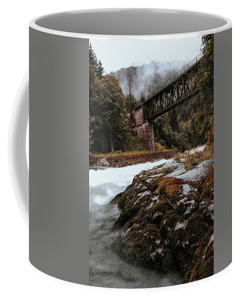 Transmission Coffee Mug featuring the photograph Railway bridge in Gesause National Park by Vaclav Sonnek