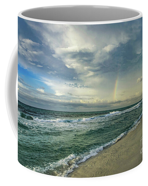 Rainbow Coffee Mug featuring the photograph Rainbow Beach by Beachtown Views