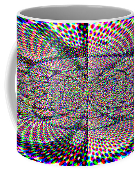 Rainbow Coffee Mug featuring the digital art Rainbow Fractal Explosion by Kari Myres