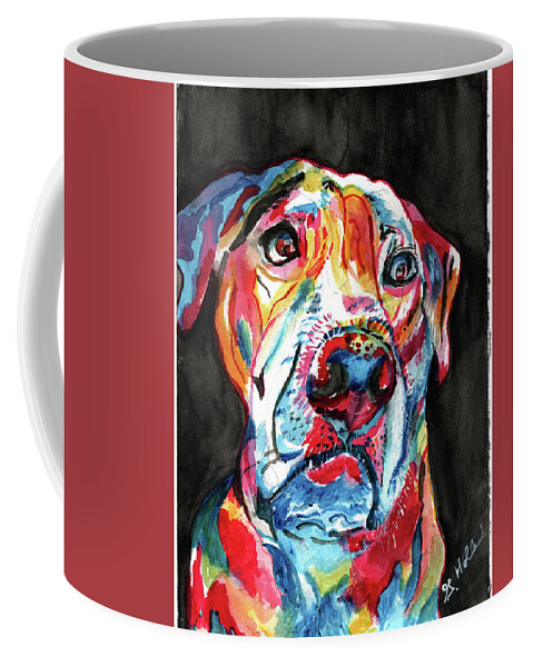 Dog Coffee Mug featuring the painting Rainbow by Genevieve Holland